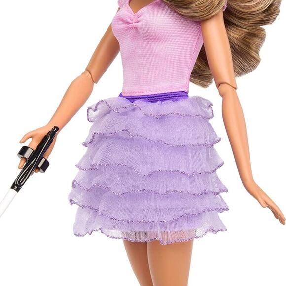 Barbie Fashionistas Doll #228, Blind Doll Wearing Pink Top and Ruffled Skirt - Picture 7 of 7